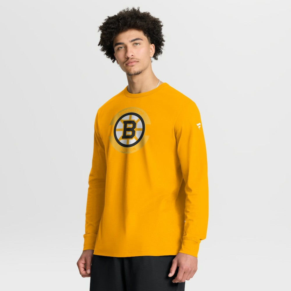 NHL Gold Boston Bruins Fanatics Authentic Pro Property Of Practice Long Sleeve T-Shirt