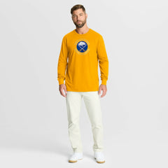 NHL Gold Buffalo Sabres Fanatics Authentic Pro Property Of Practice Long Sleeve T-Shirt