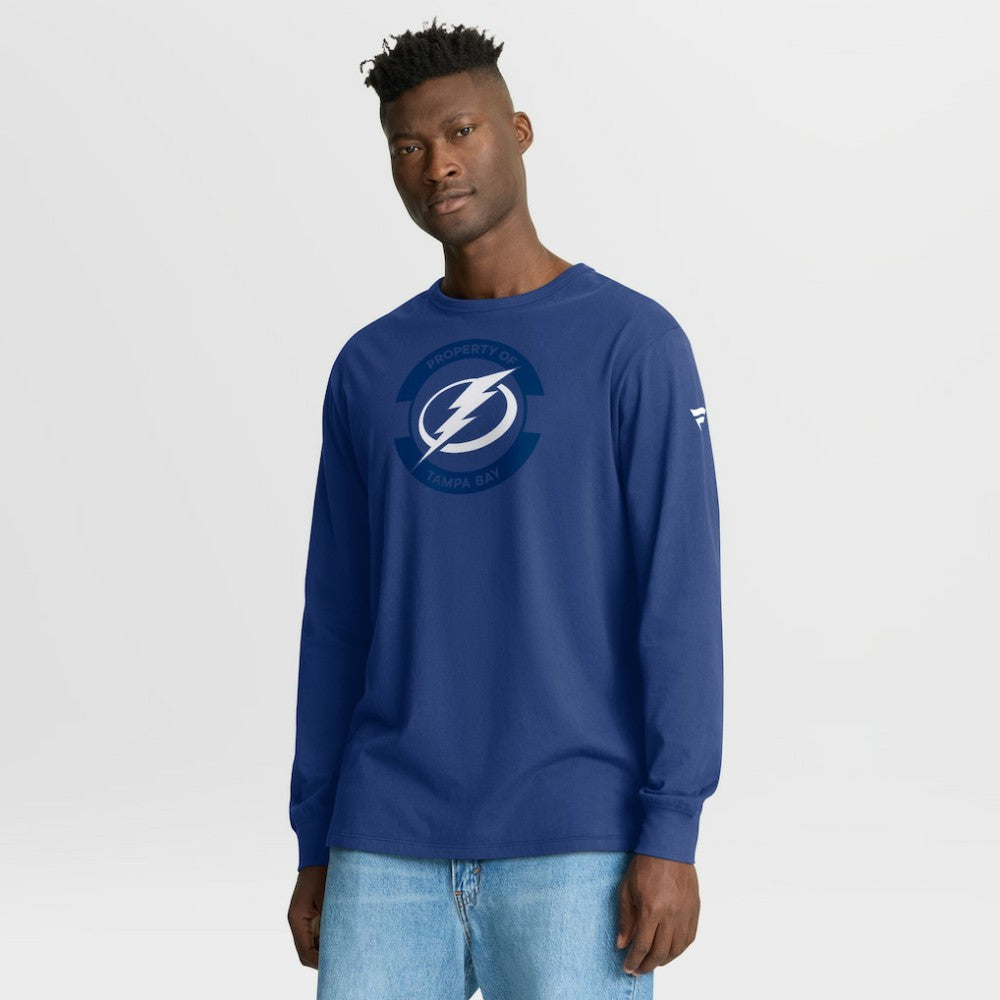 NHL Blue Tampa Bay Lightning Fanatics Authentic Pro Property Of Practice Long Sleeve T-Shirt