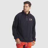 NHL Black Philadelphia Flyers Fanatics Authentic Pro Rink Raglan Quarter-Zip Pullover