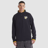 NHL Black Pittsburgh Penguins Fanatics Authentic Pro Rink Raglan Quarter-Zip Pullover