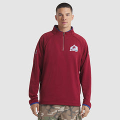 NHL Burgundy Colorado Avalanche Fanatics Authentic Pro Rink Raglan Quarter-Zip Pullover