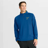 NHL Blue St. Louis Blues Fanatics Authentic Pro Rink Raglan Quarter-Zip Pullover