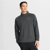 NHL Black Vegas Golden Knights Fanatics Authentic Pro Rink Raglan Quarter-Zip Pullover