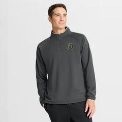 NHL Black Vegas Golden Knights Fanatics Authentic Pro Rink Raglan Quarter-Zip Pullover
