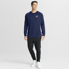 NHL Navy Columbus Blue Jackets Fanatics Authentic Pro Rink Hoodie