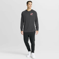 NHL Charcoal Detroit Red Wings Fanatics Authentic Pro Rink Hoodie