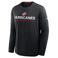 NHL Black Carolina Hurricanes Fanatics Authentic Pro Rink Tech Long Sleeve T-Shirt