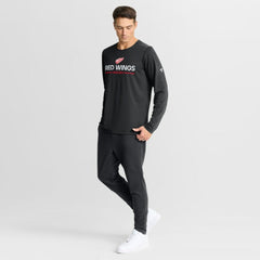 NHL Black Detroit Red Wings Fanatics Authentic Pro Rink Tech Long Sleeve T-Shirt