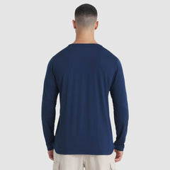 NHL Navy Montreal Canadiens Fanatics Authentic Pro Rink Tech Long Sleeve T-Shirt