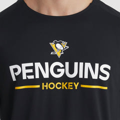 NHL Black Pittsburgh Penguins Fanatics Authentic Pro Rink Tech Long Sleeve T-Shirt