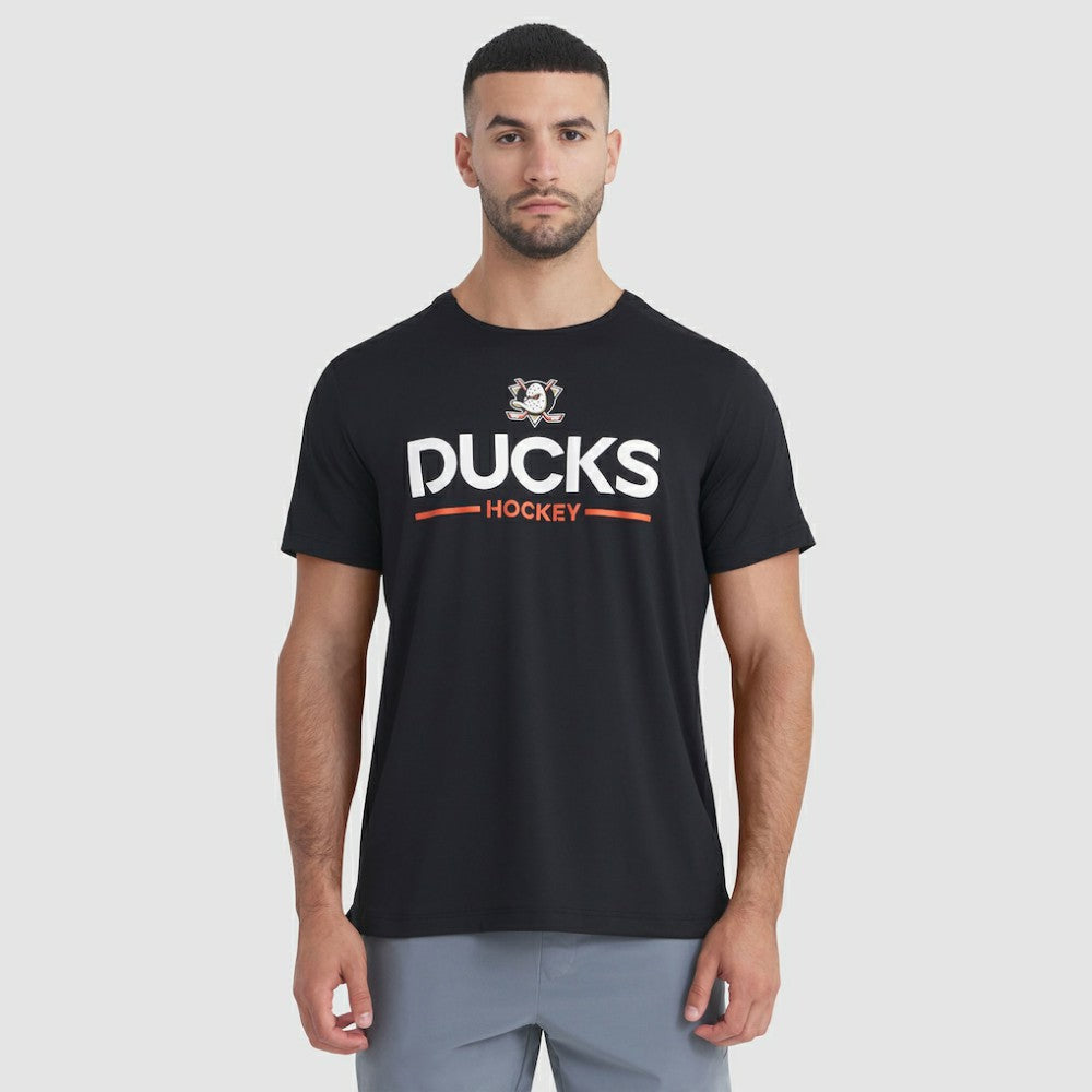 NHL Black Anaheim Ducks Fanatics Authentic Pro Rink Tech T-Shirt