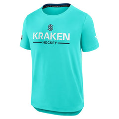 NHL Light Blue Seattle Kraken Fanatics Authentic Pro Rink Tech T-Shirt