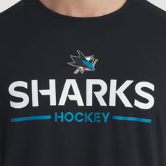 NHL Black San Jose Sharks Fanatics Authentic Pro Rink Tech T-Shirt