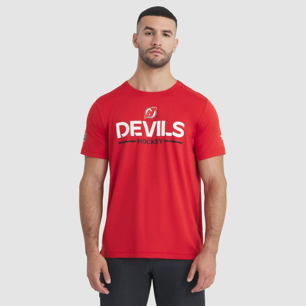 NHL Red New Jersey Devils Fanatics Authentic Pro Rink Tech T-Shirt