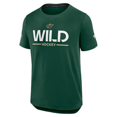 NHL Green Minnesota Wild Fanatics Authentic Pro Rink Tech T-Shirt