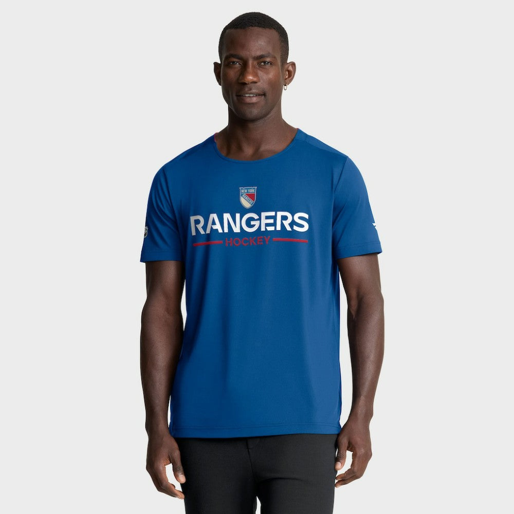 NHL Blue New York Rangers Fanatics Authentic Pro Rink Centennial Tech T-Shirt