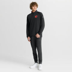 NHL Black Calgary Flames Fanatics Authentic Pro Rink Training Quarter-Zip Pullover