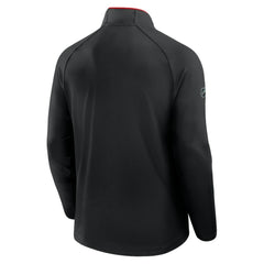 NHL Black Calgary Flames Fanatics Authentic Pro Rink Training Quarter-Zip Pullover