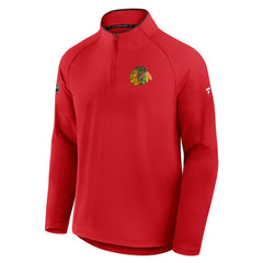 NHL Red Chicago Blackhawks Fanatics Authentic Pro Rink Training Quarter-Zip Pullover