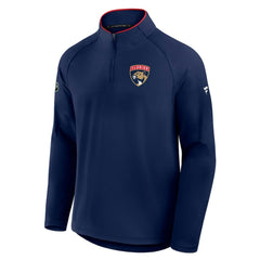 NHL Navy Florida Panthers Fanatics Authentic Pro Rink Training Quarter-Zip Pullover