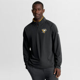 NHL Black Pittsburgh Penguins Fanatics Authentic Pro Rink Training Quarter-Zip Pullover