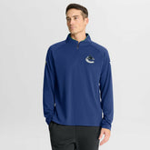 NHL Blue Vancouver Canucks Fanatics Authentic Pro Rink Training Quarter-Zip Pullover