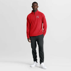 NHL Red New Jersey Devils Fanatics Authentic Pro Rink Training Quarter-Zip Pullover