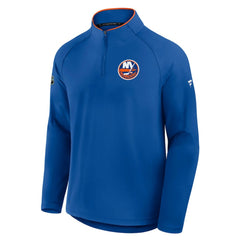 NHL Royal New York Islanders Fanatics Authentic Pro Rink Training Quarter-Zip Pullover