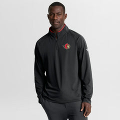 NHL Black Ottawa Senators Fanatics Authentic Pro Rink Training Quarter-Zip Pullover