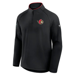 NHL Black Ottawa Senators Fanatics Authentic Pro Rink Training Quarter-Zip Pullover