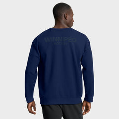 NHL Navy Winnipeg Jets Fanatics Authentic Pro Road Tri-Blend Sweatshirt