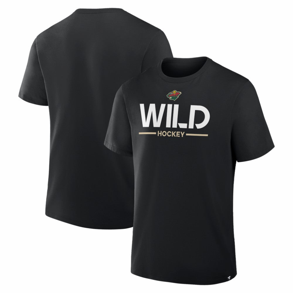 NHL Black Minnesota Wild Fanatics Authentic Pro Primary T-Shirt