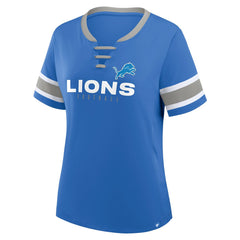 Women's Redzone Draw Play Athena Lace-Up T-Shirt - Detroit Lions