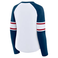 Women's Redzone Blitz Package Raglan Lace-Up V-Neck Long Sleeve T-Shirt - Houston Texans