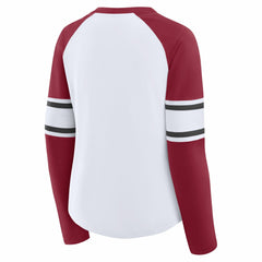 Women's Redzone Blitz Package Raglan Lace-Up V-Neck Long Sleeve T-Shirt - Tampa Bay Buccaneers