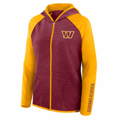 Women's Redzone End Around Pass Raglan Full-Zip Hoodie - Washington Commanders