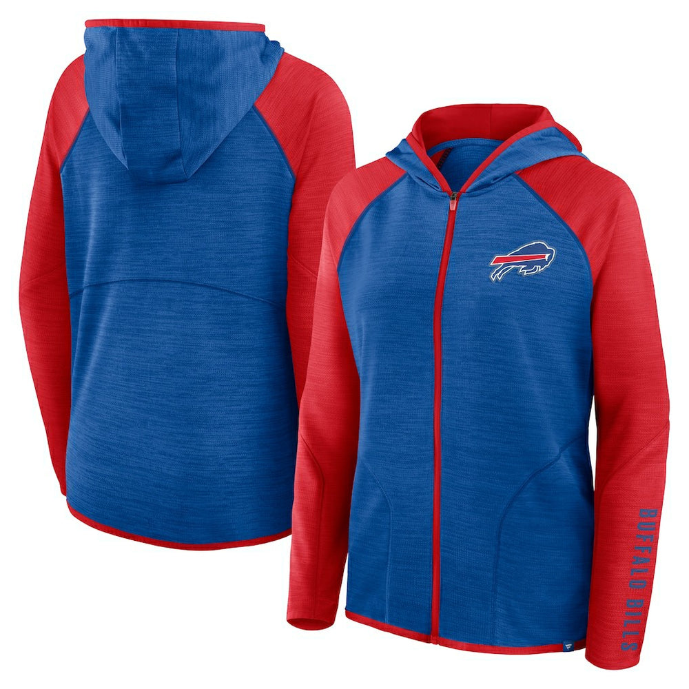 Women's Redzone End Around Pass Raglan Full-Zip Hoodie - Buffalo Bills