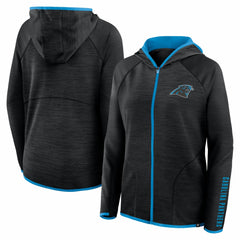 Women's Redzone End Around Pass Raglan Full-Zip Hoodie - Carolina Panthers