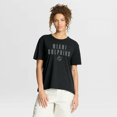 Women's Blackout Kneel Down Legacy T-Shirt - Miami Dolphins