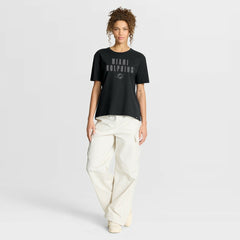 Women's Blackout Kneel Down Legacy T-Shirt - Miami Dolphins