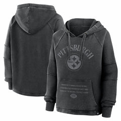 Women's Oversized Raglan Gridiron Hoodie - Pittsburgh Steelers