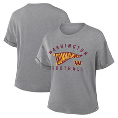 Women's Pennant Wave Tribute Tri-Blend Boxy T-Shirt - Washington Commanders