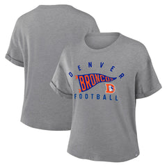 Women's Pennant Wave Tribute Tri-Blend Boxy T-Shirt - Denver Broncos