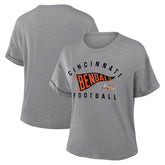 Women's Pennant Wave Tribute Tri-Blend Boxy T-Shirt - Cincinnati Bengals