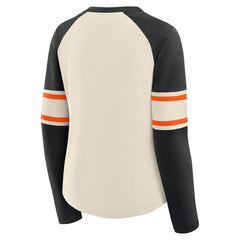 Women's Hometown Gridiron Hero Raglan Lace-Up V-Neck Long Sleeve T-Shirt - Cincinnati Bengals