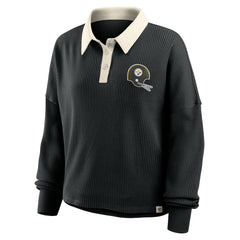 Women's Oversized Hometown Premium Thermal Long Sleeve Shirt - Pittsburgh Steelers