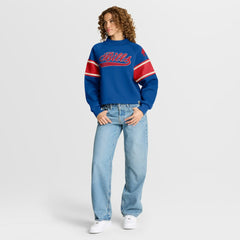 Oversized Hometown Toss Sweep Mock Neck Pullover - Buffalo Bills
