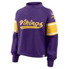 Oversized Hometown Toss Sweep Mock Neck Pullover - Minnesota Vikings