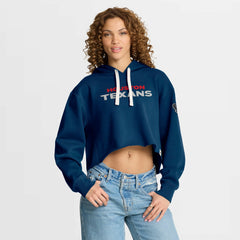 Women's Oversized Hometown Heritage Cropped Hoodie - Houston Texans
